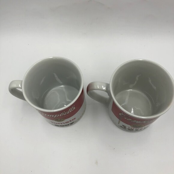 Vtg 1994 Set 2 Campbells Condensed Tomato Soup Ceramic Mugs 125th Anniversary - Picture 7 of 12